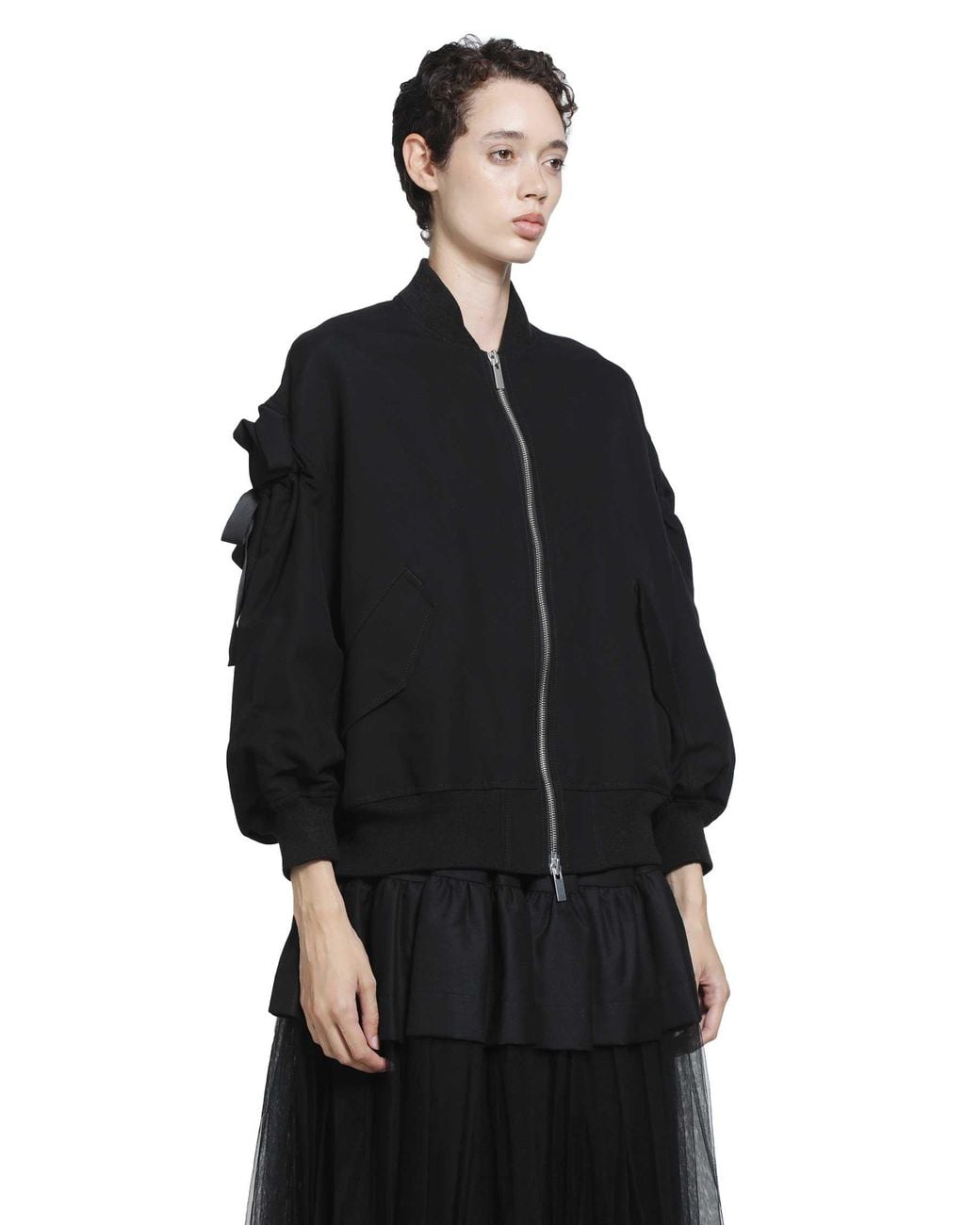 Noir Kei Ninomiya Black Cotton Bomber