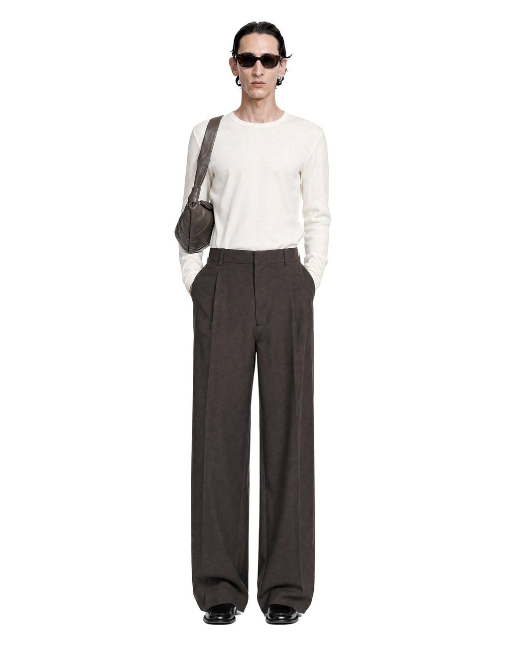 Lemaire White Long Sleeve Ribbed Tee for men