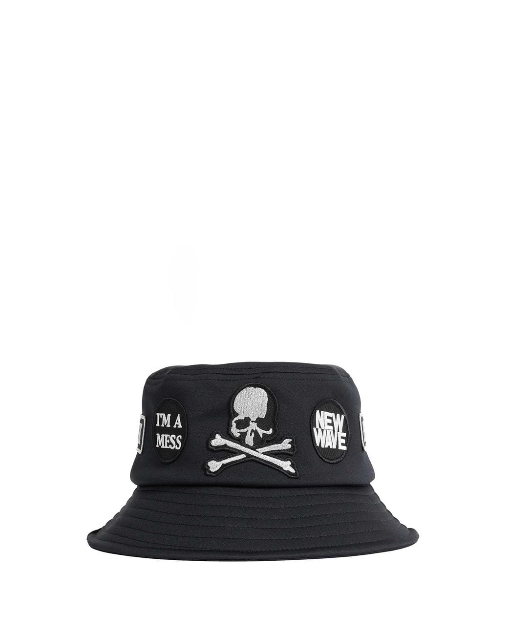 MASTERMIND WORLD Black Mj Patched Bucket Hat for men