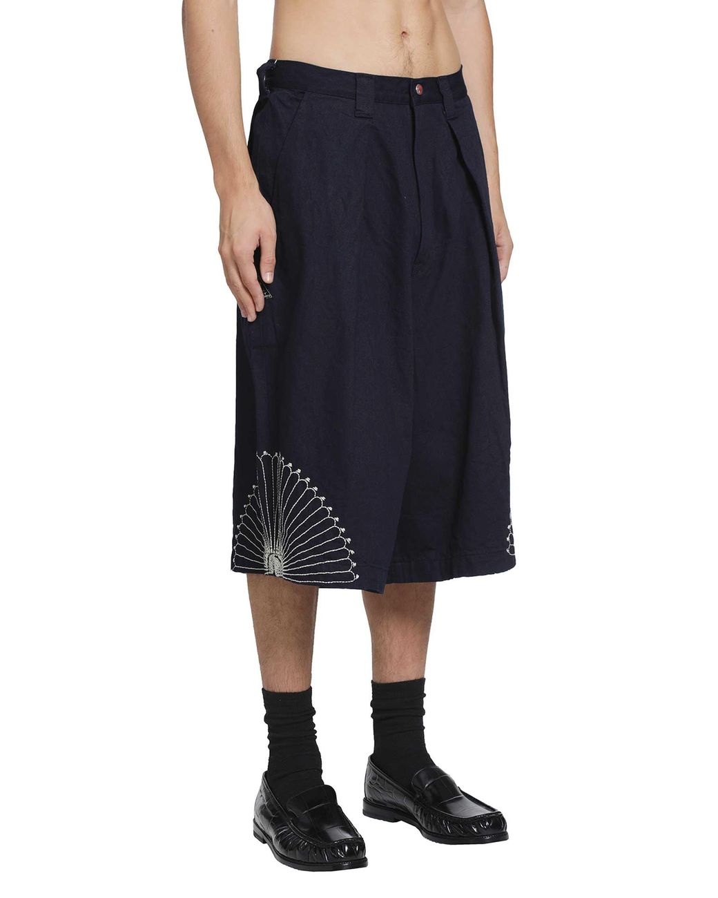 Kapital Blue 10Ozidgxidg Denim Kome-Kome Jorts (Shallow) for men