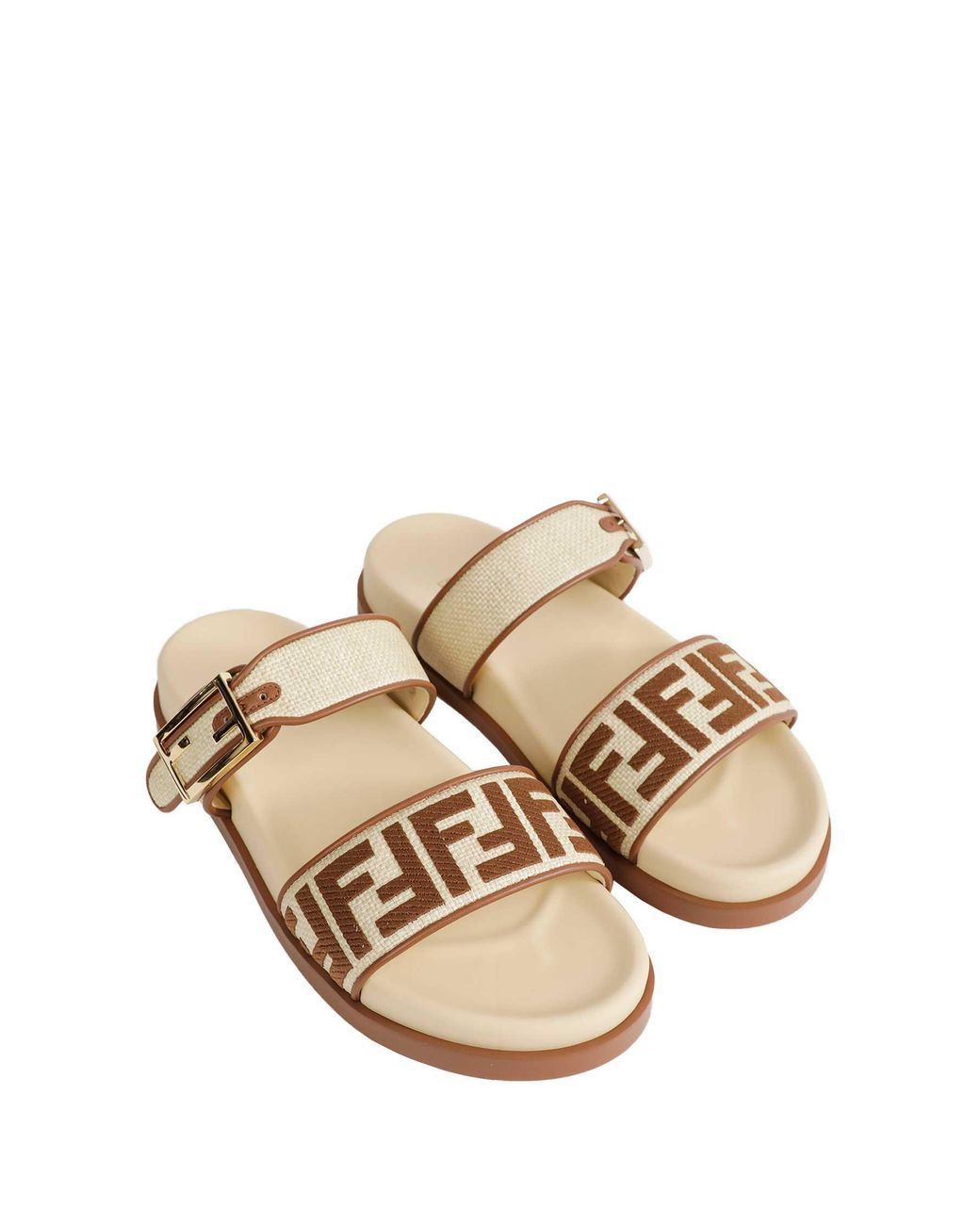 Fendi Metallic Feel Sandals
