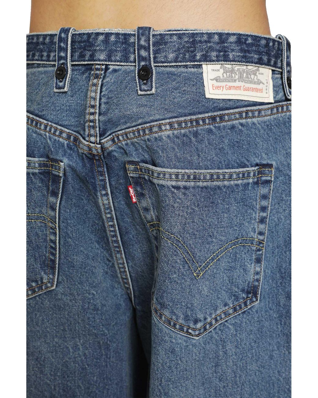 Sacai Blue Levi's X Belted Wide Pants for men