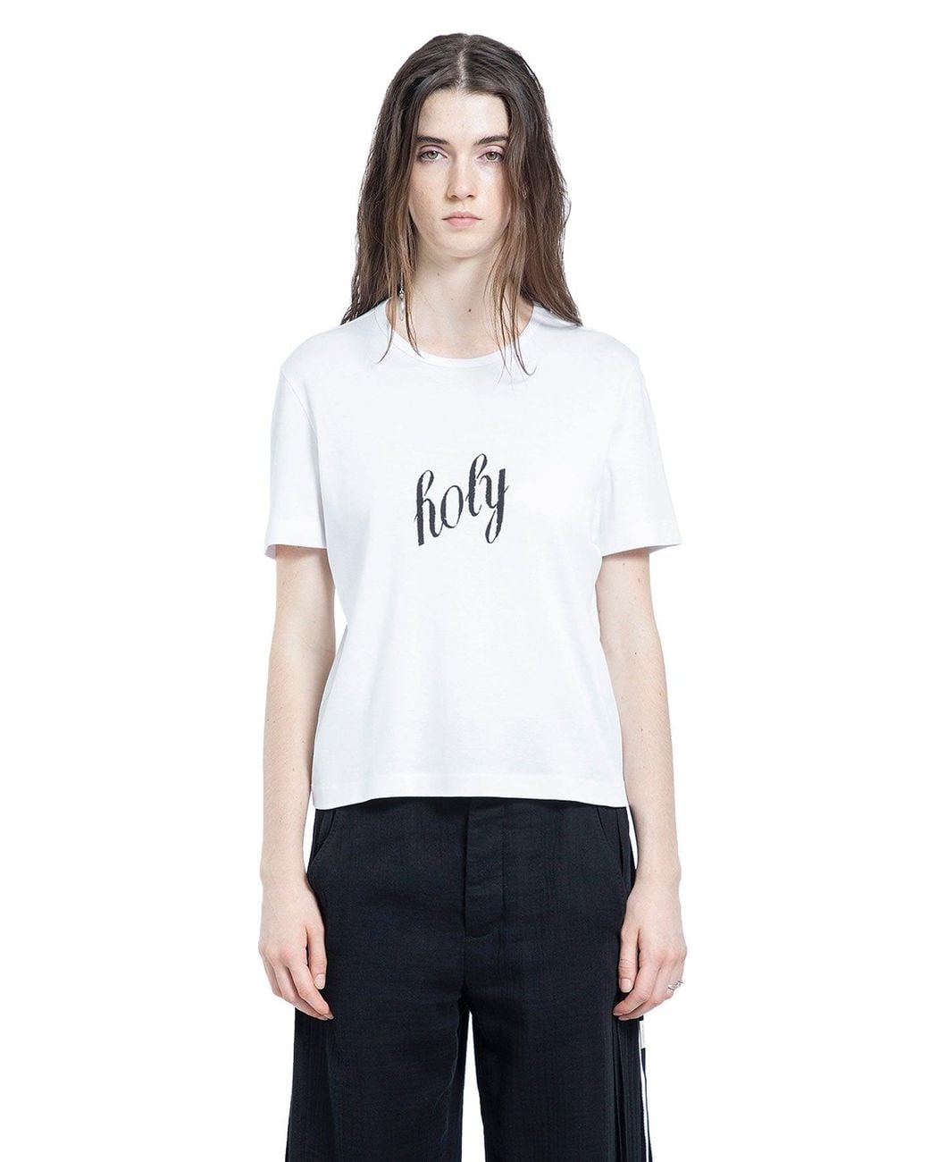 Ann Demeulemeester White Fanie Standard Fit T-Shirt