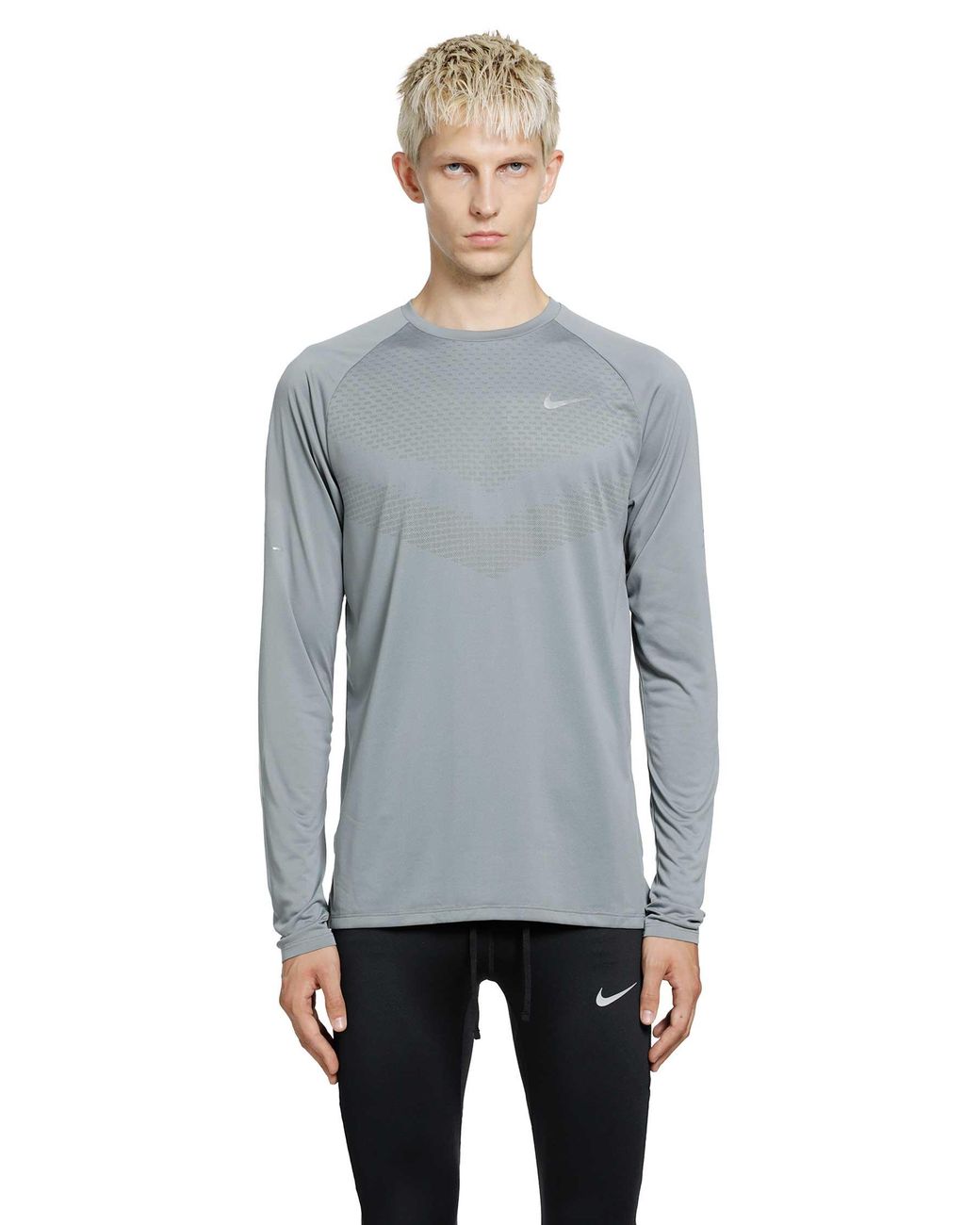 Nike Gray Stride Dri-Fit Adv Long Sleeve Top for men