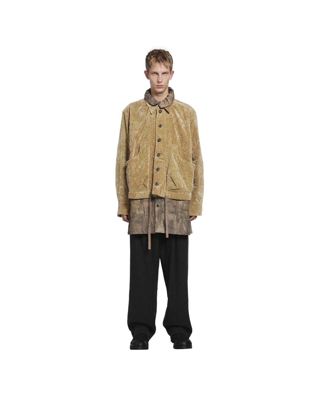 Ziggy Chen Metallic Layered Velvet Jacket for men