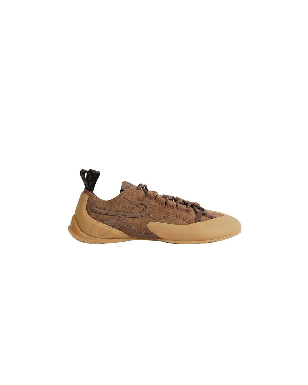 Loewe Brown Suede Grip Sneakers