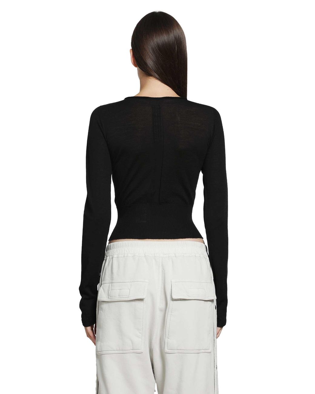 Rick Owens Black Tower Slashed Pull