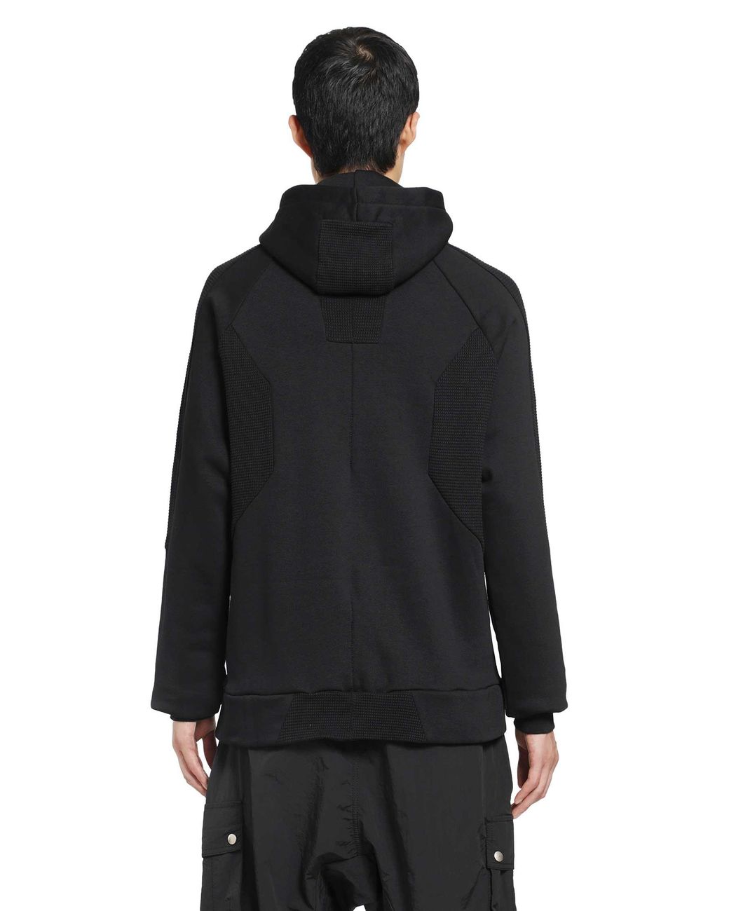 Thom Krom Black Hooded Zip-Up Sweatshirt for men
