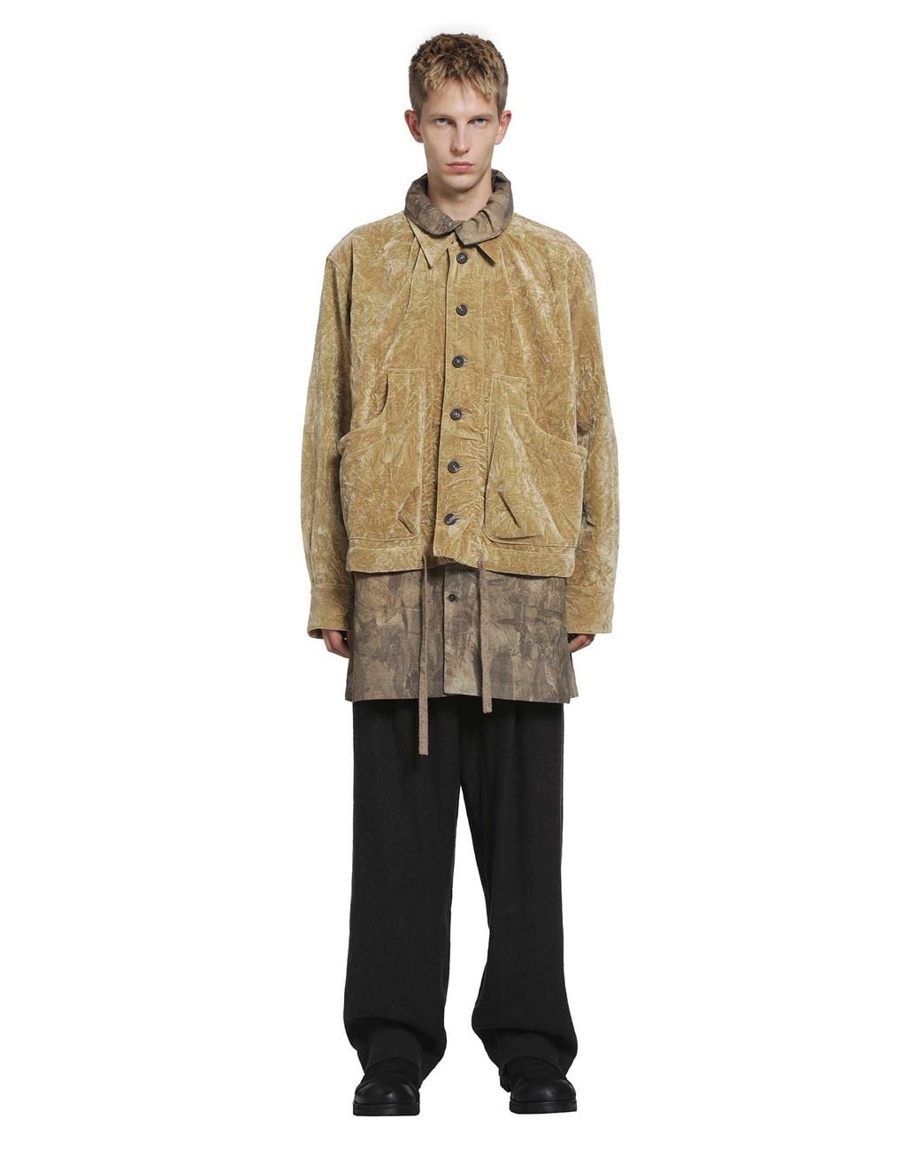 Ziggy Chen Metallic Layered Velvet Jacket for men
