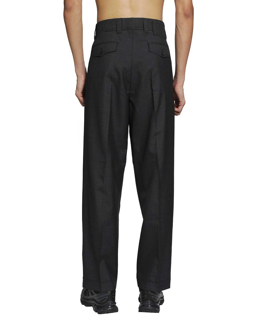 mfpen Black Patch Trousers for men