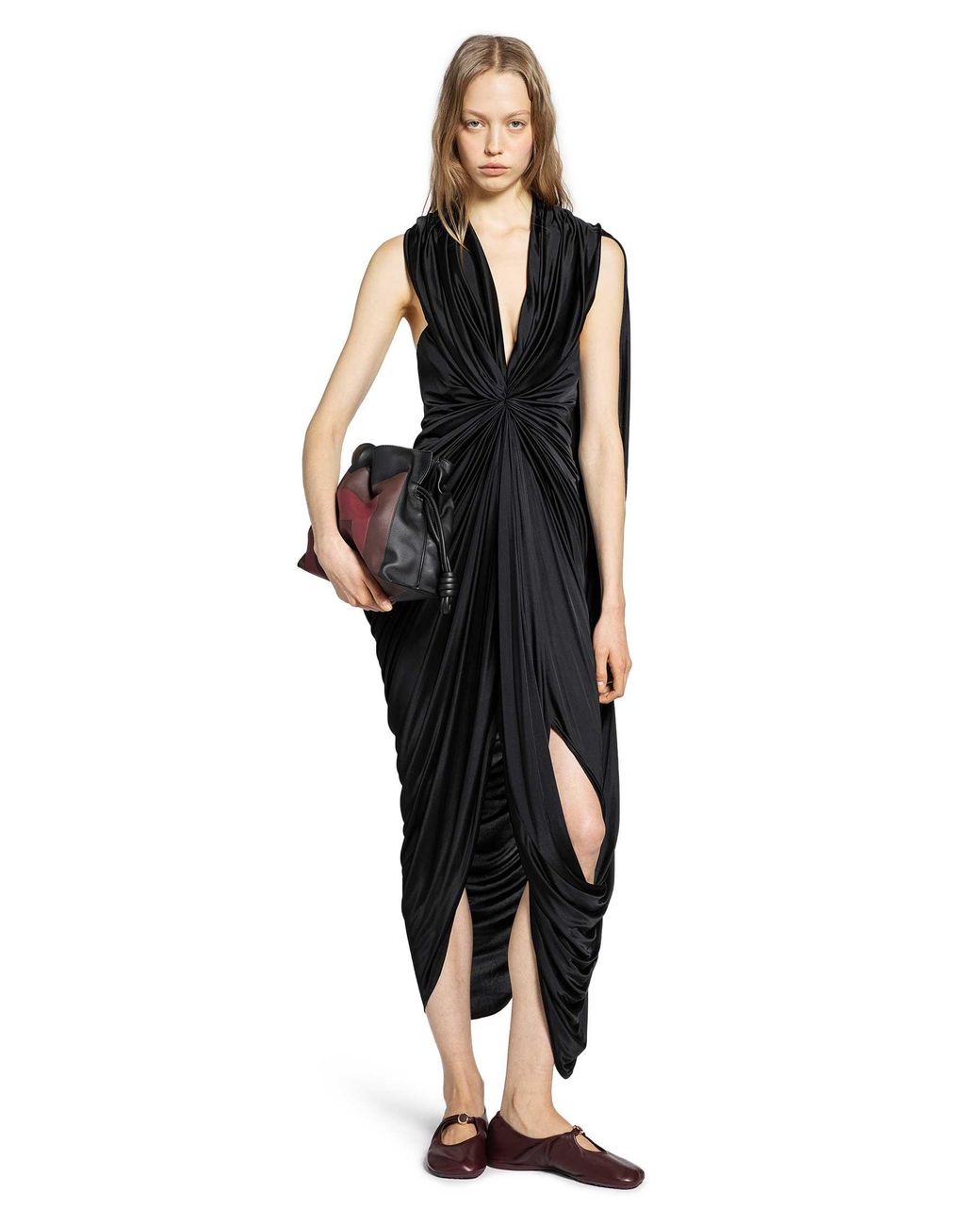Loewe Black Gathered Dress