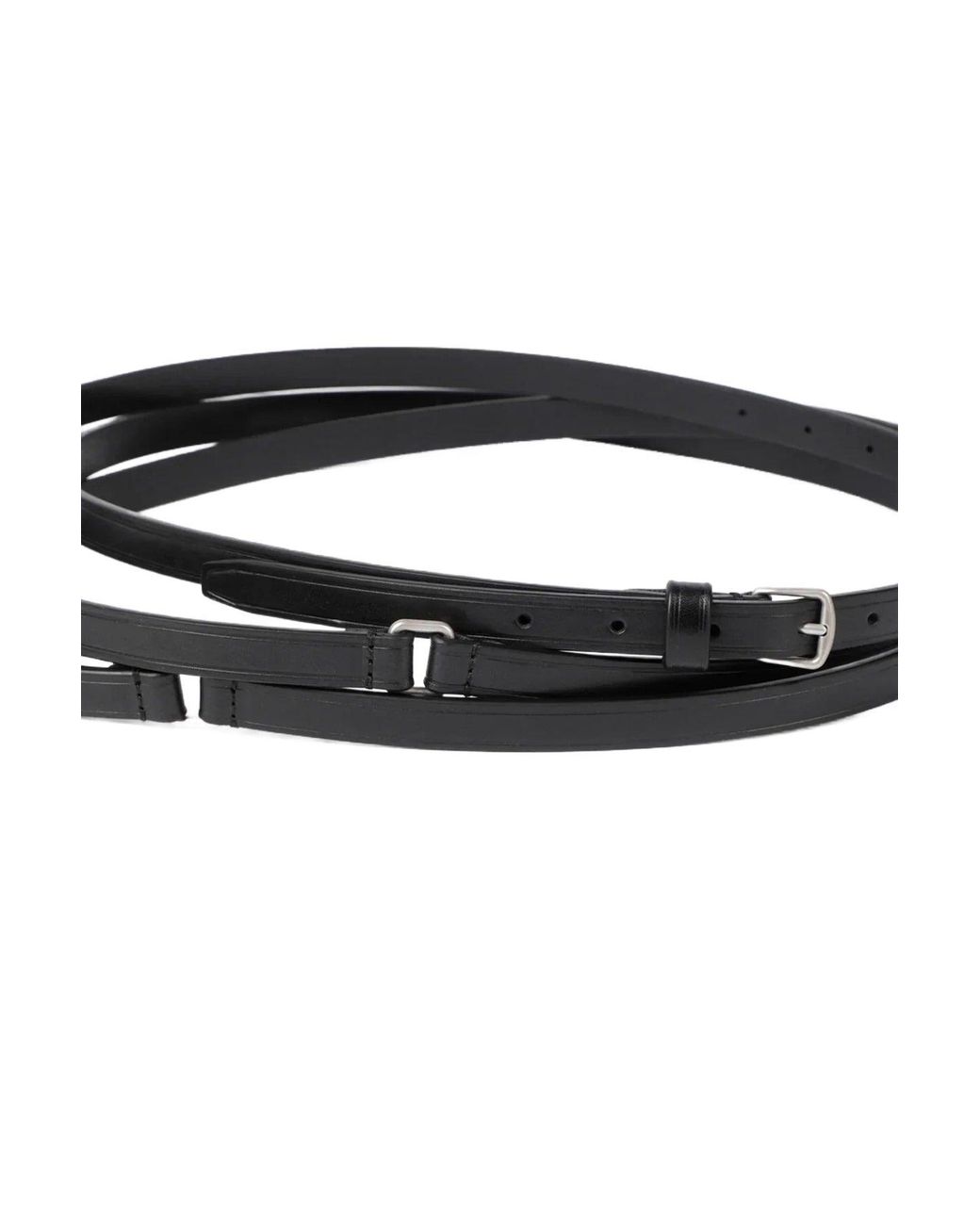 Ann Demeulemeester Black Kepa Wrap Leather Belt for men