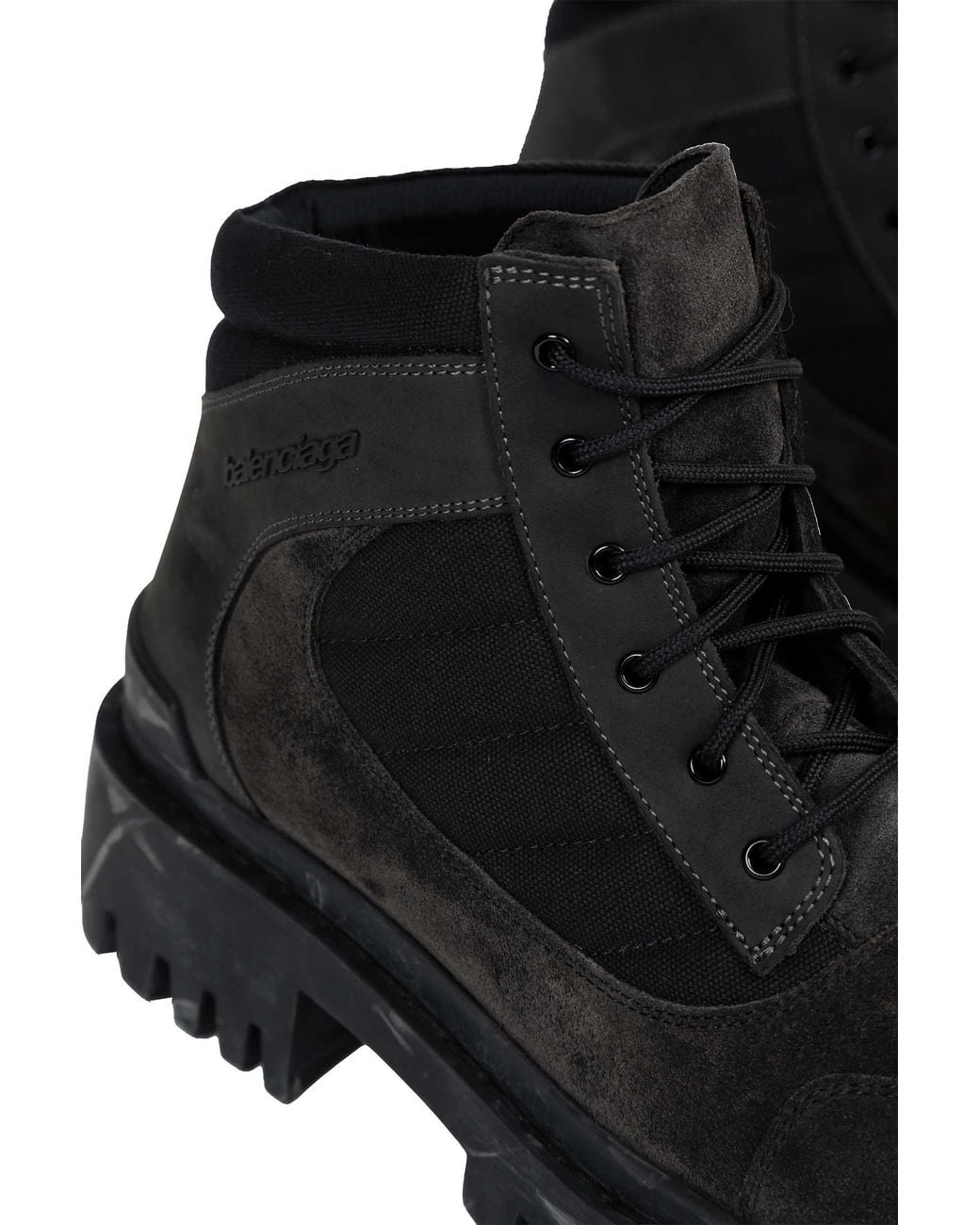 Balenciaga Black Combat Strike Low Boots for men