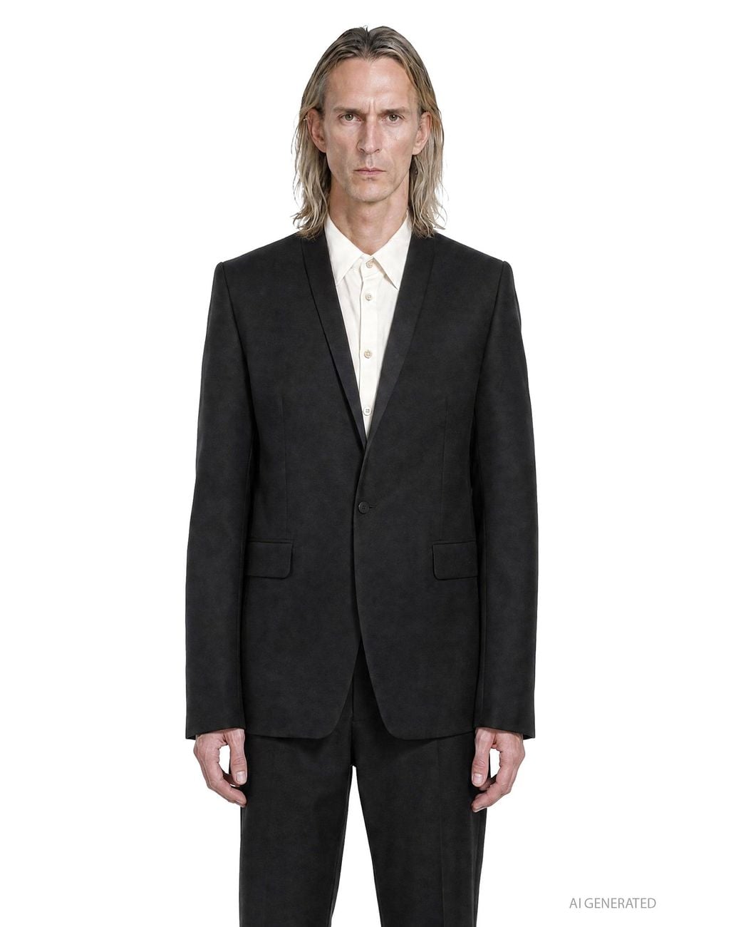 Nicolo' Ceschi Berrini Black Tailored Tuxedo Blazer for men