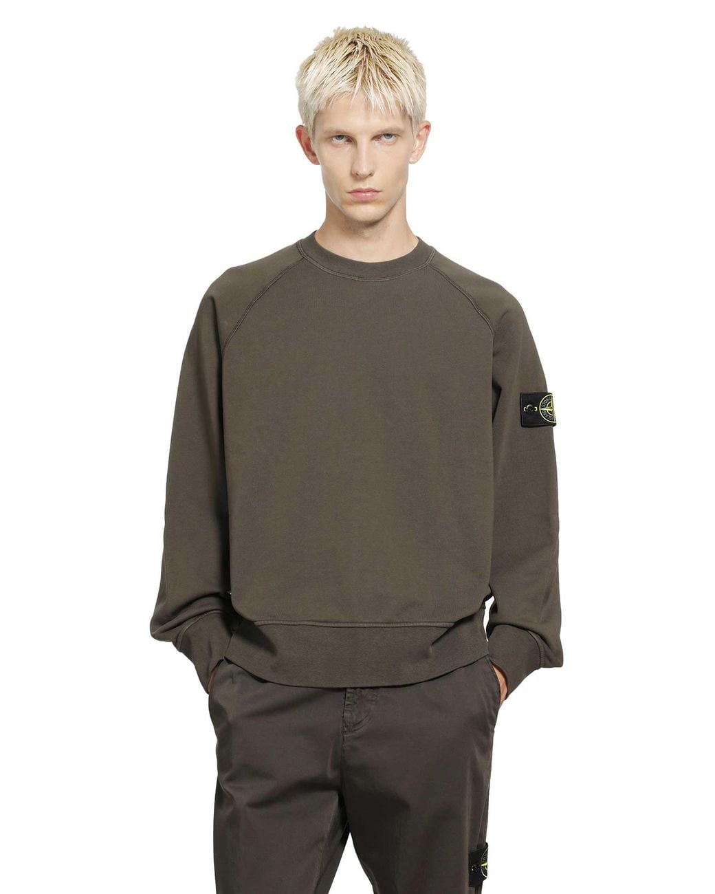 Stone Island Gray 6100008 Crewneck Sweatshirt for men