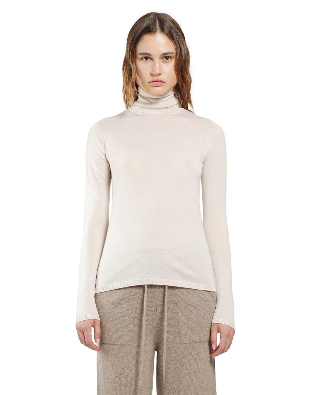 Max Mara Natural Wool Yarn Sweater