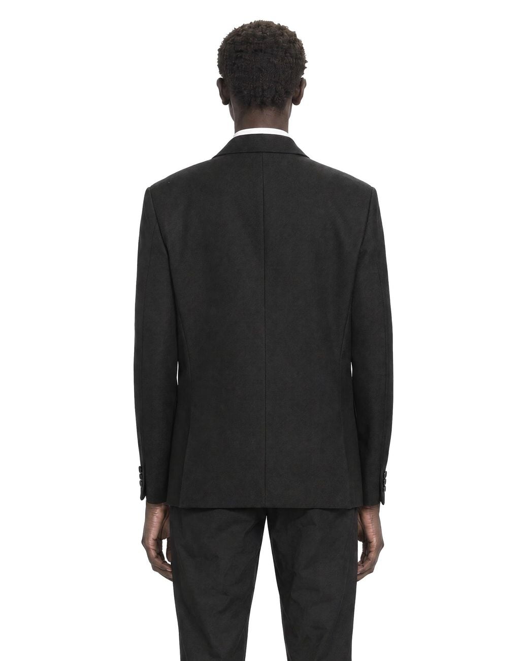 Comme des Garçons Black Double-Breasted Wool Blazer for men