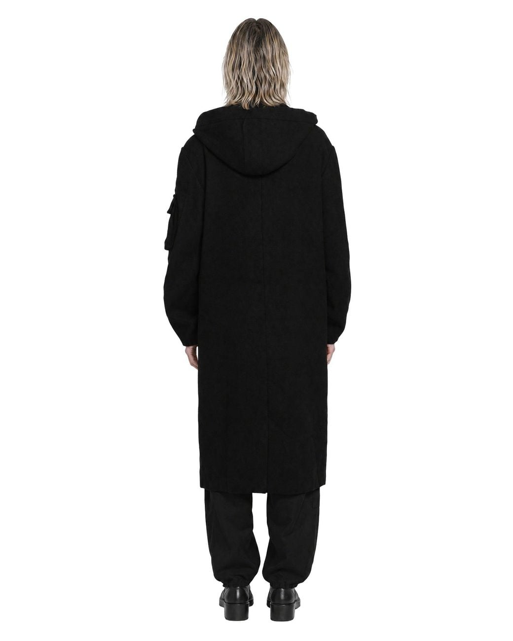 Yohji Yamamoto Black 3-Pocket Hooded Coat for men
