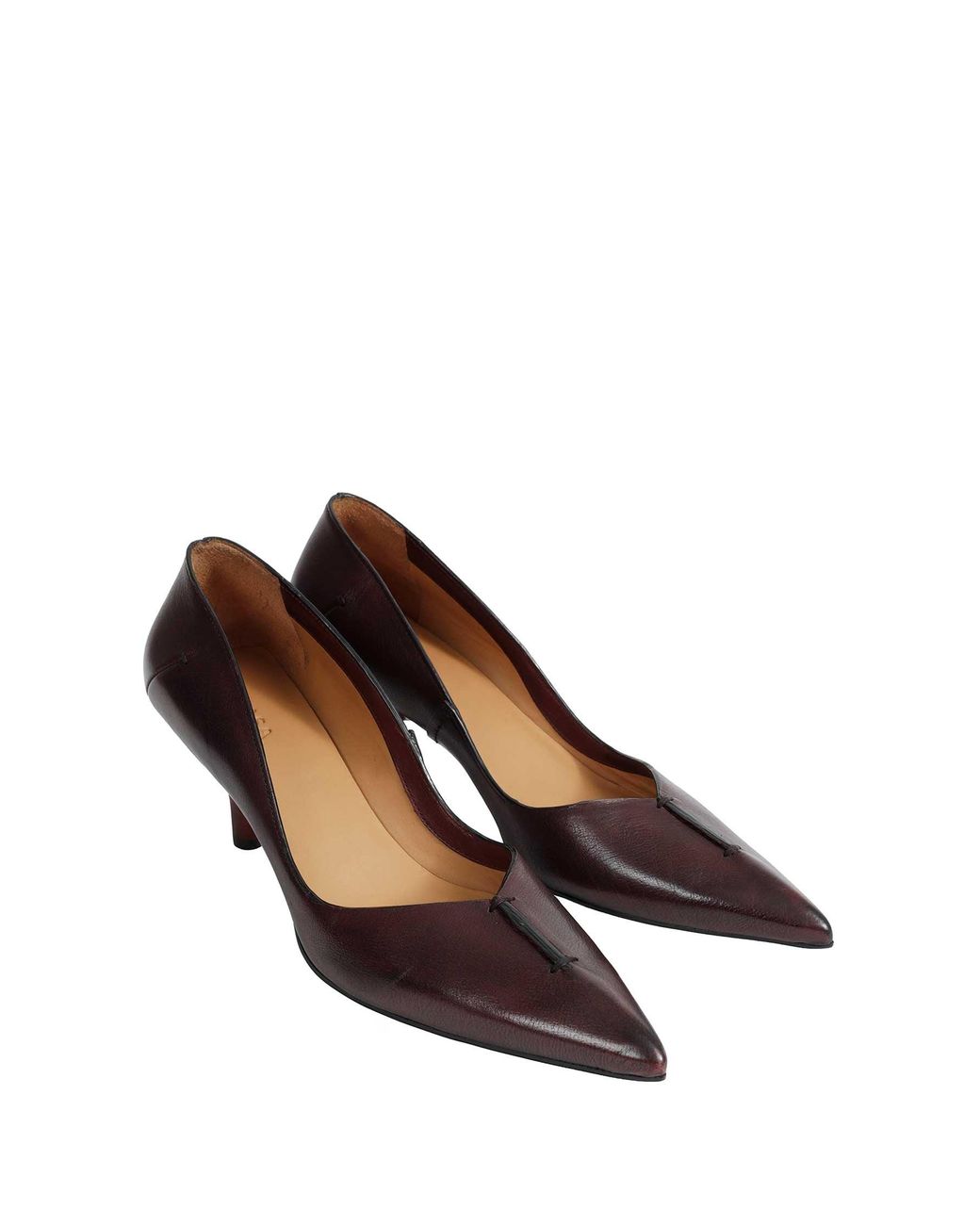 Capasa Brown Leather Pumps