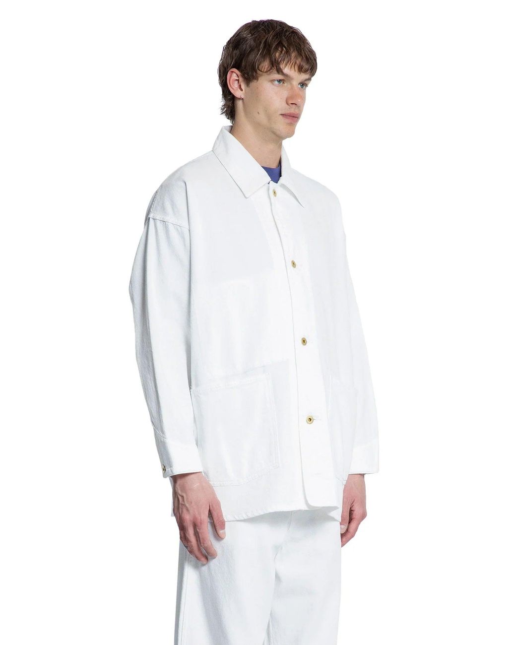 MYTHINKS White My Soft Denim Cover All Jacket for men