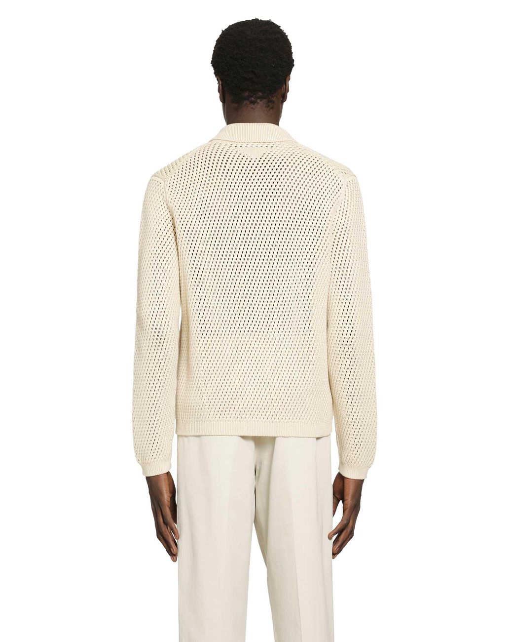 Prada Natural Linen And Cotton Cardigan for men