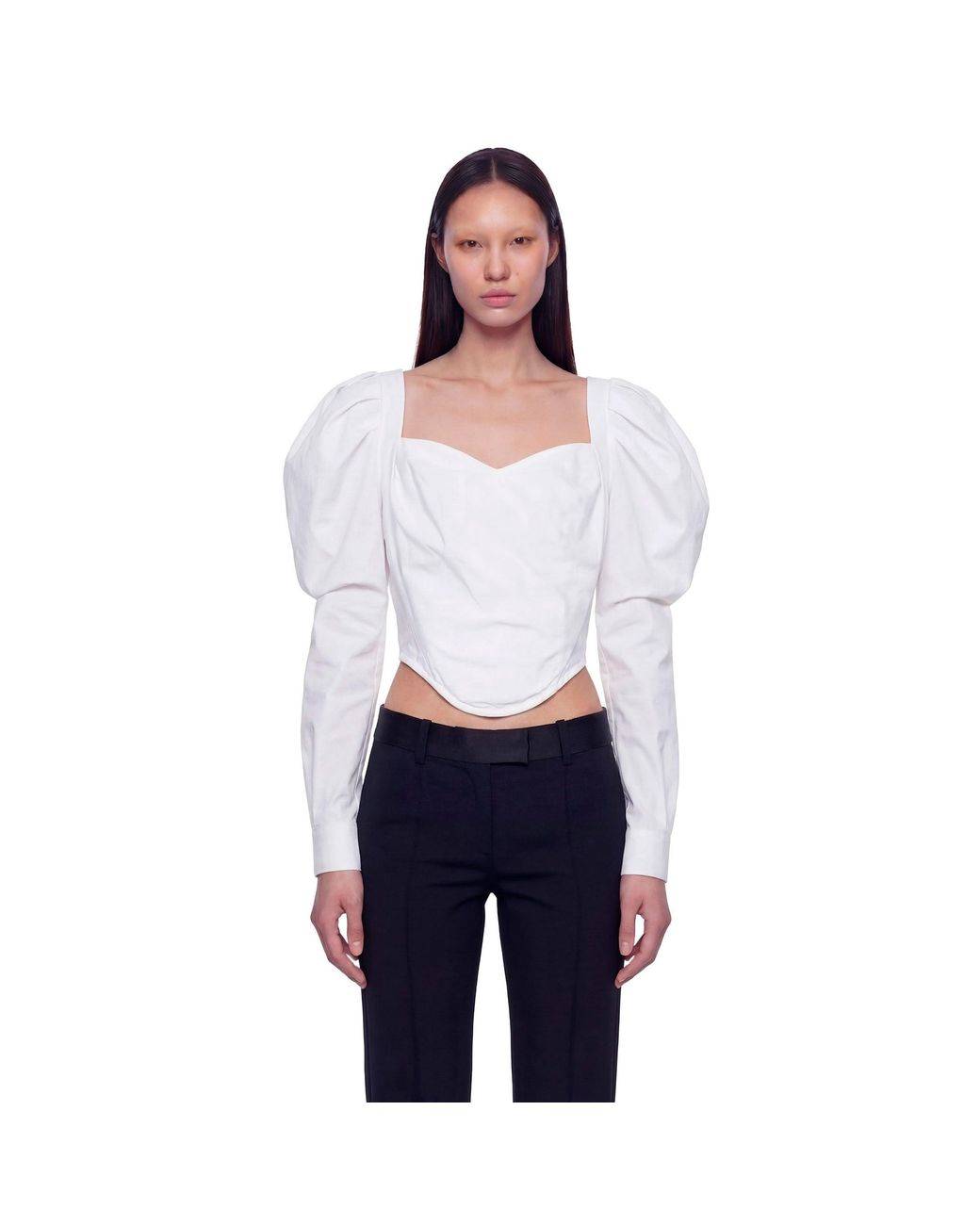 Vivienne Westwood White Ls Sunday Corset Top
