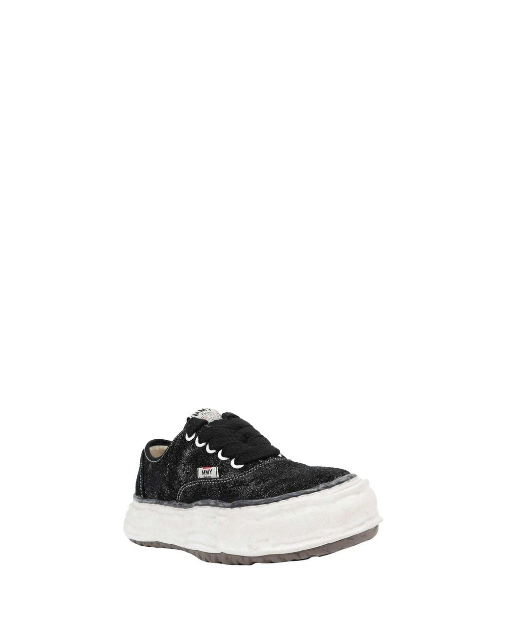 Maison Mihara Yasuhiro Black Baker26 Glittery Suede Sneakers for men