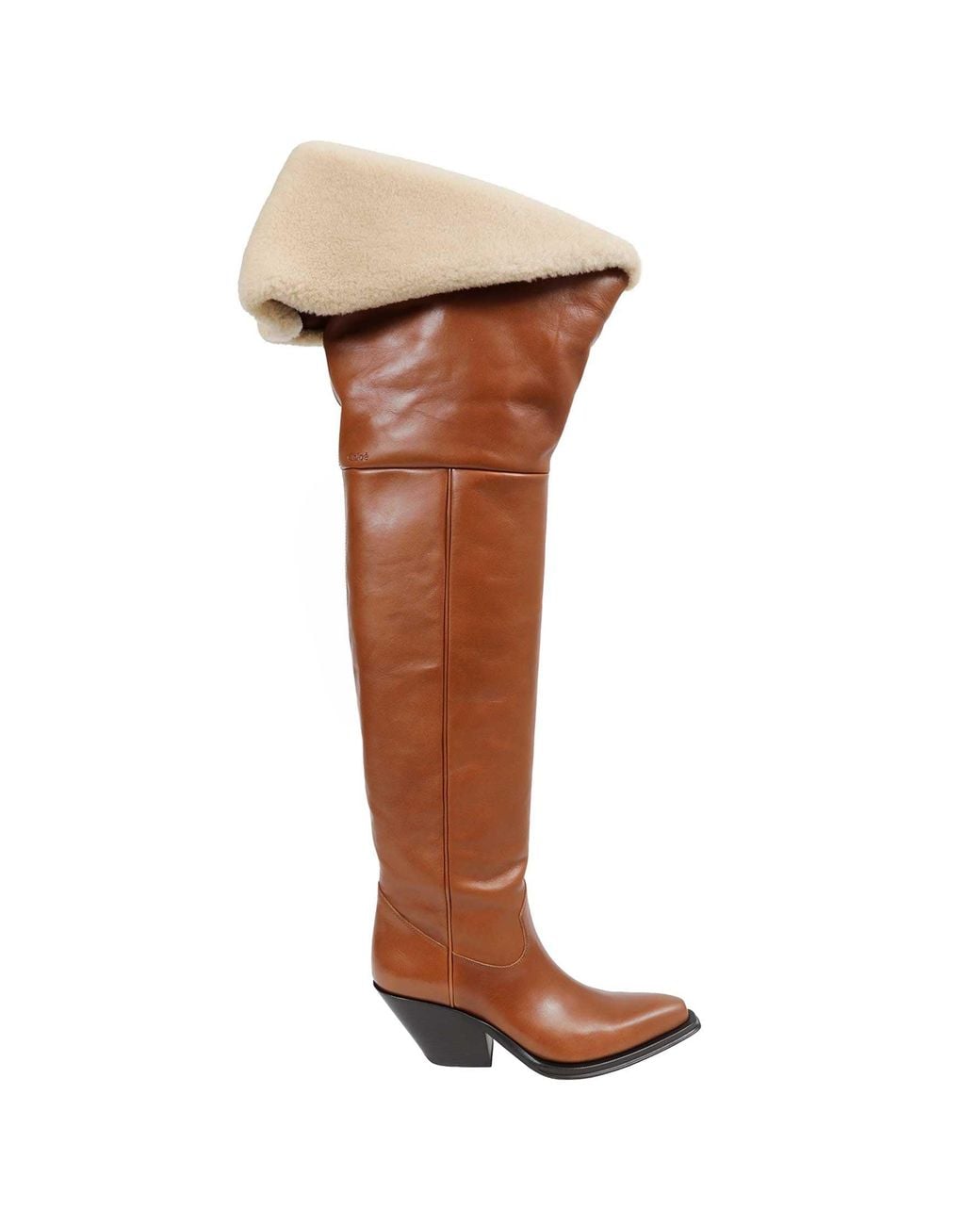 Chloé Brown Azelan Thigh High Boots