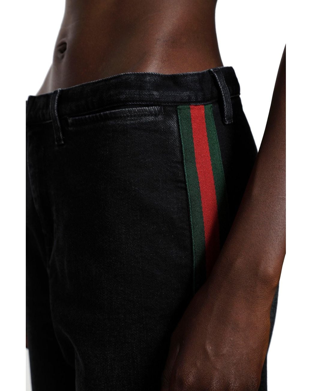 Gucci Black Washed Denim Tailored Jeans