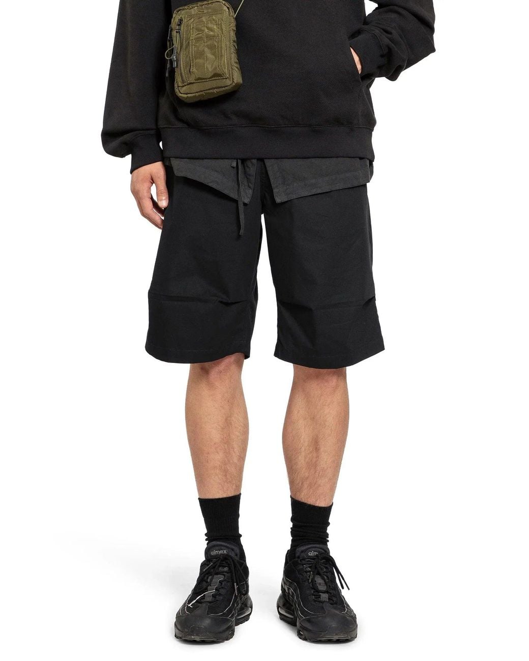 Maharishi Black Tiger Dragon Loose Snoshorts for men