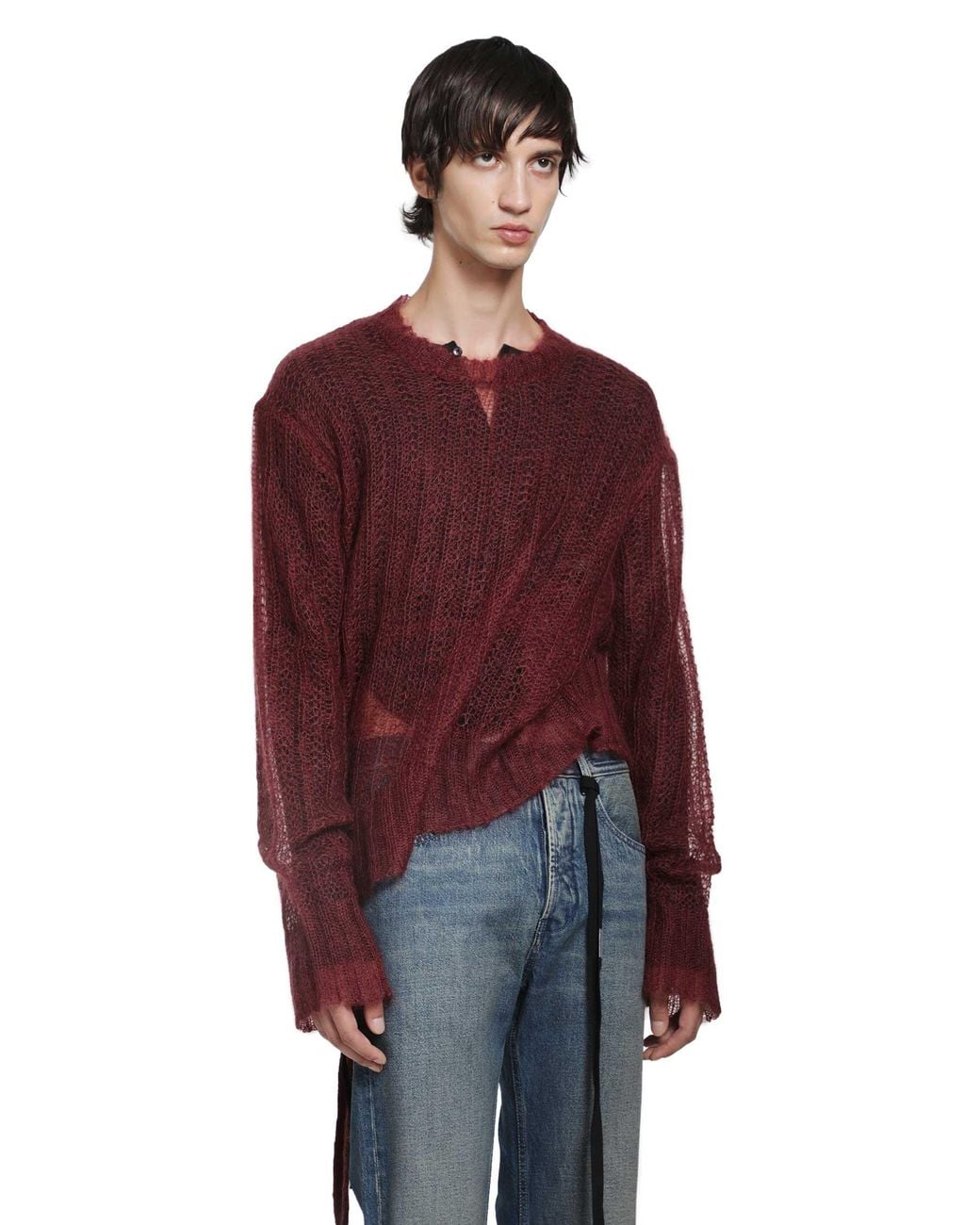 Ann Demeulemeester Red Levar Sweater for men