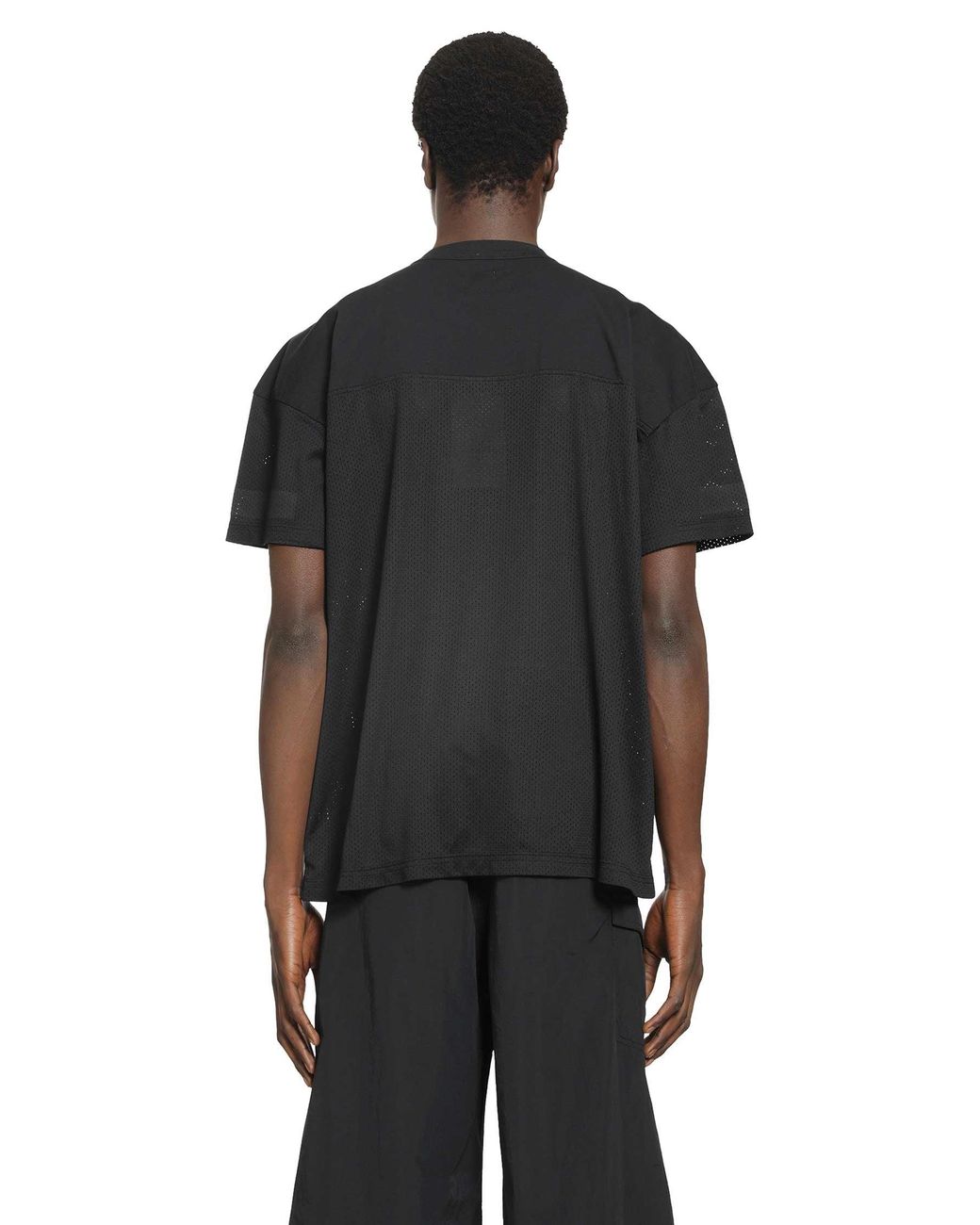 ERL Black Football Mesh T-Shirt for men