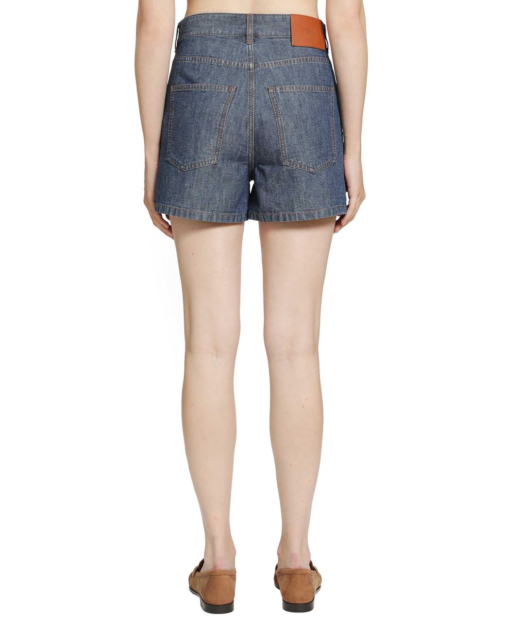 Fendi Blue Chambray Shorts