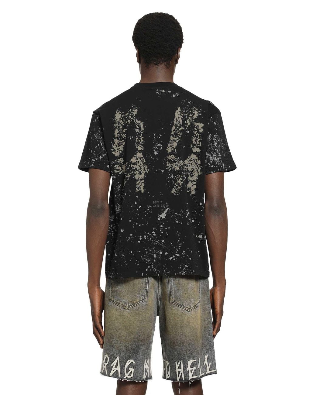 44 Label Group Black T-Shirt Stain 44 for men