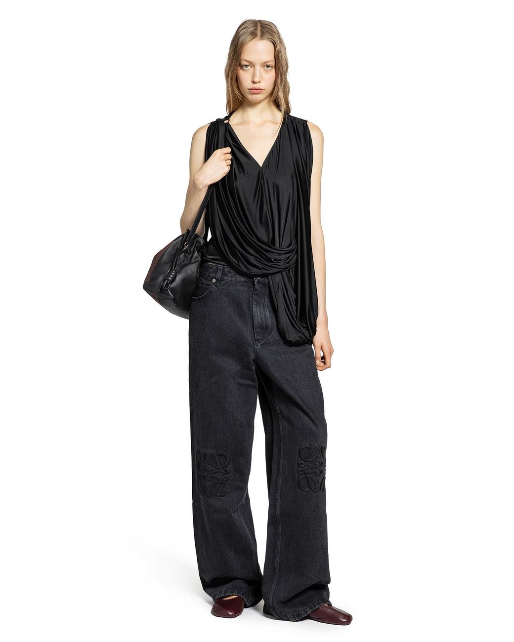 Loewe Black Draped Top