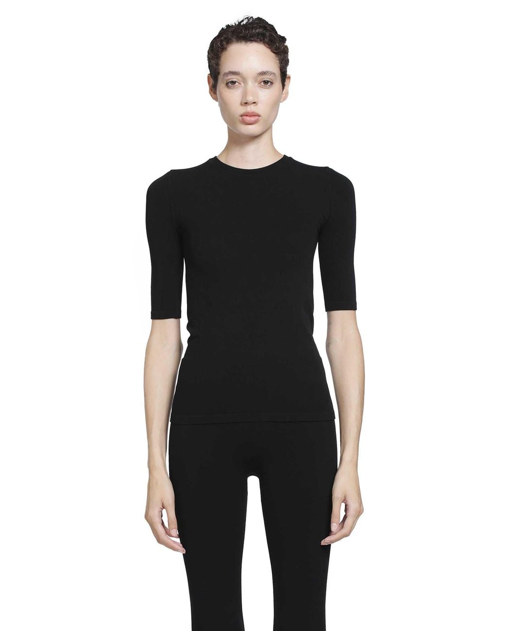 Totême Black Compact Jersey Top