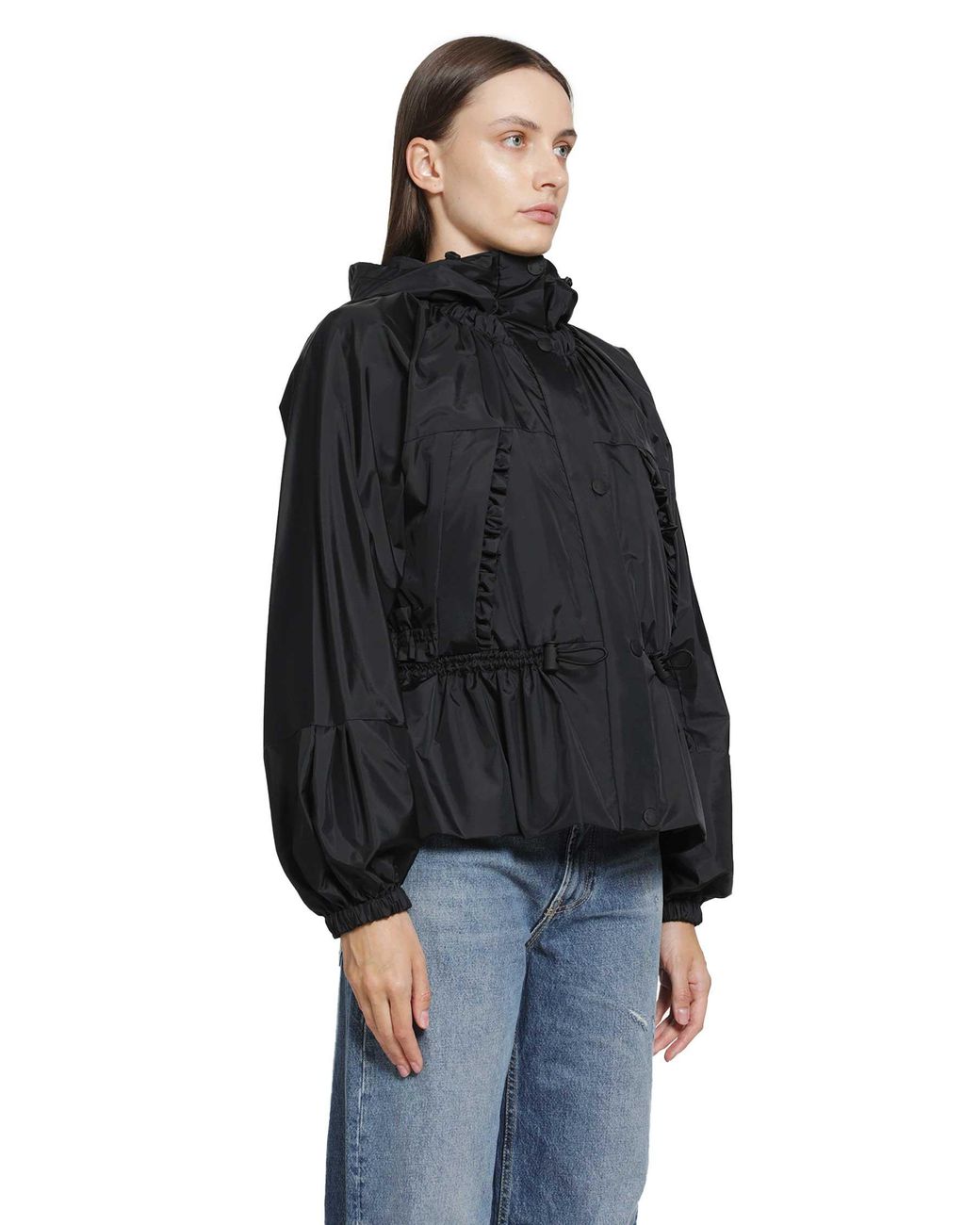 Moncler Black Imaginaire Canvas Short Parka