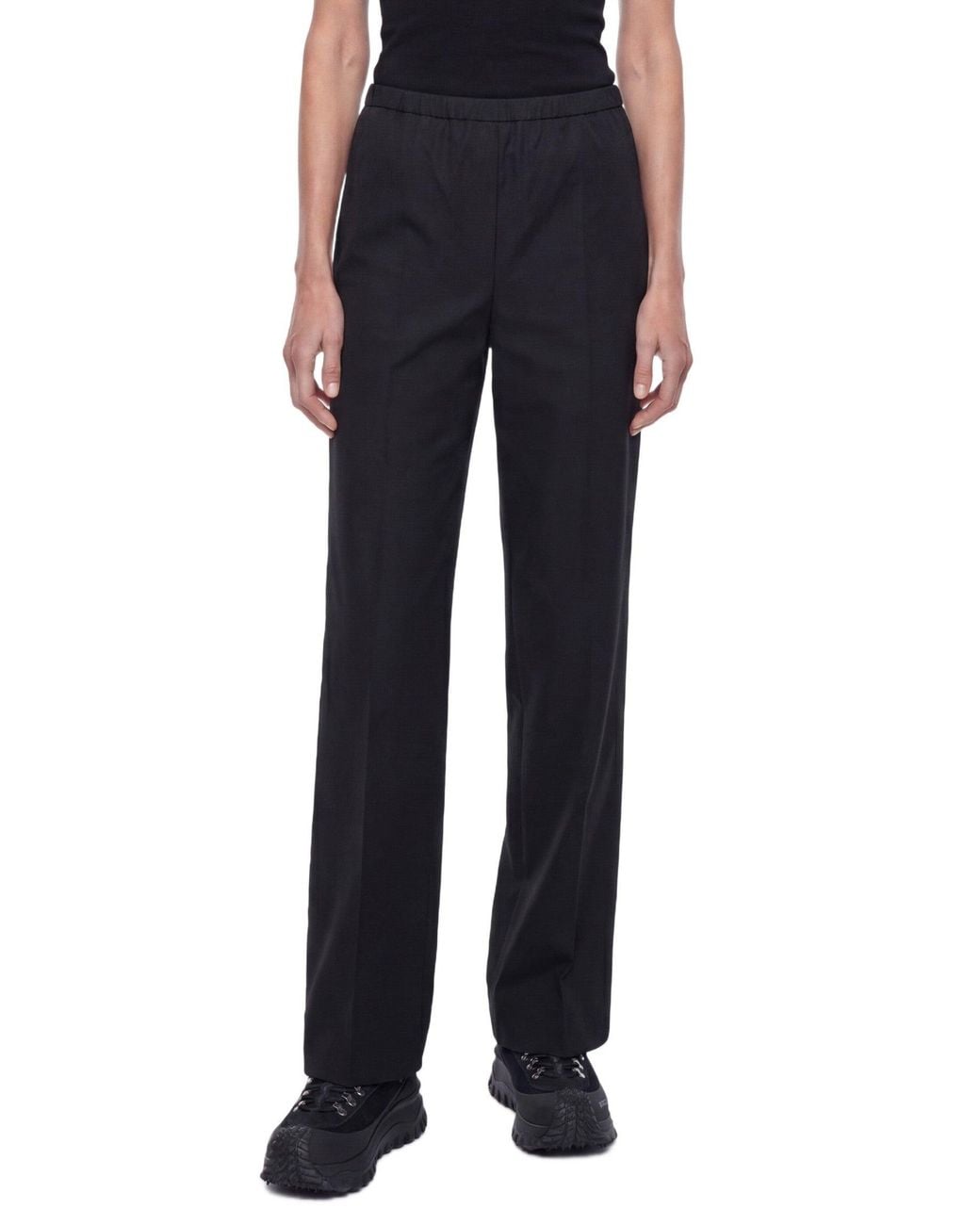 Moncler Black Cotton Poplin Pants