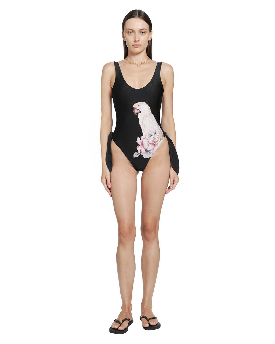 Chloé Black Cut-Out One-Piece Swimsuit