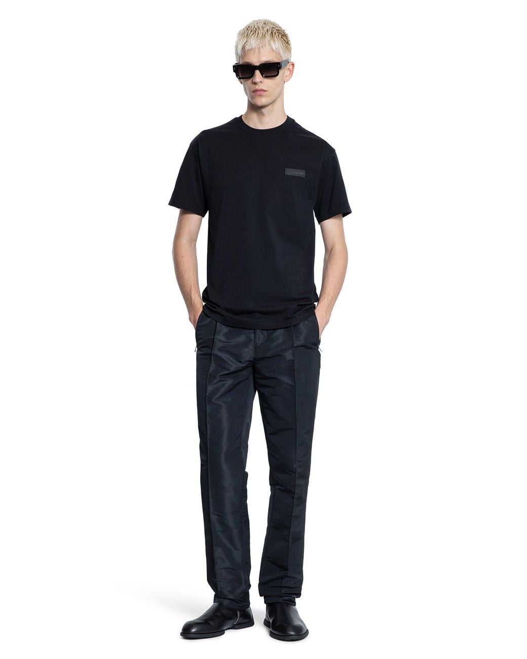 Givenchy Black Grosgrain Patch T-Shirt for men