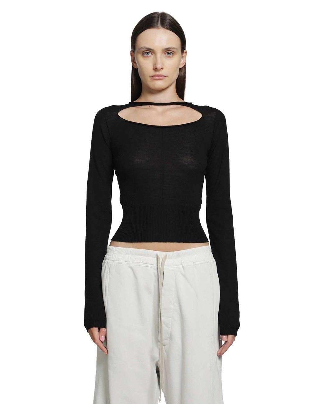 Rick Owens Black Tower Slashed Pull