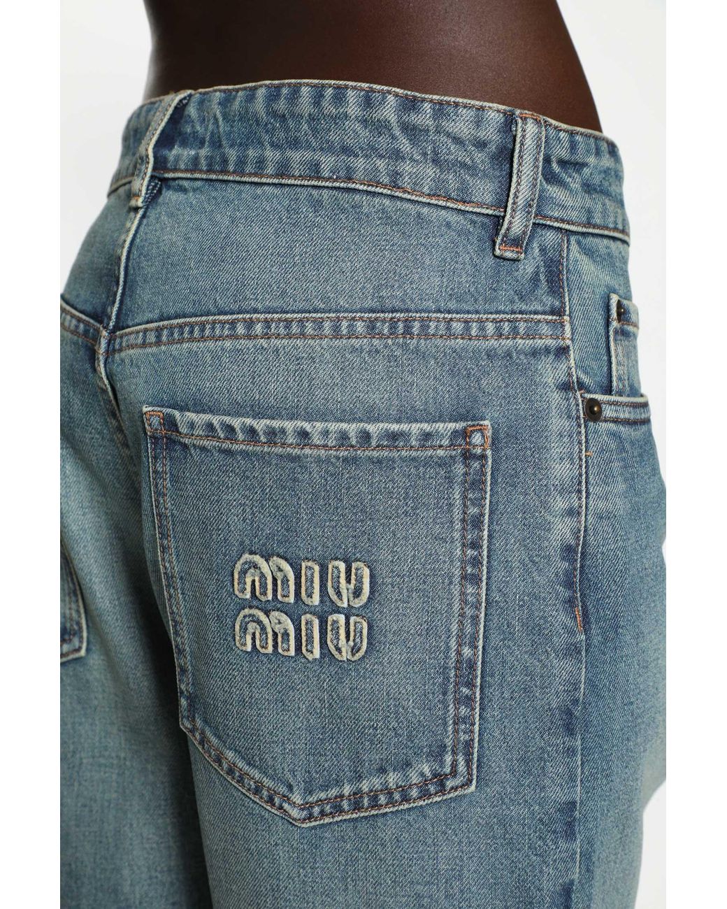 Miu Miu Blue Denim Trousers