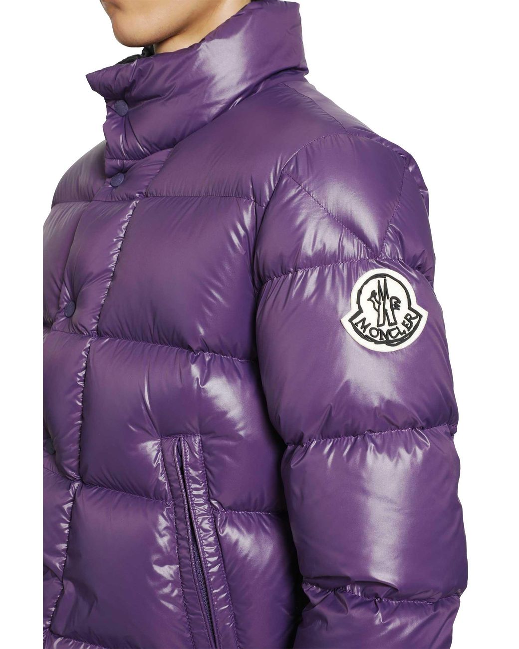 Moncler Purple Bendola Laqué Short Down Jacket for men