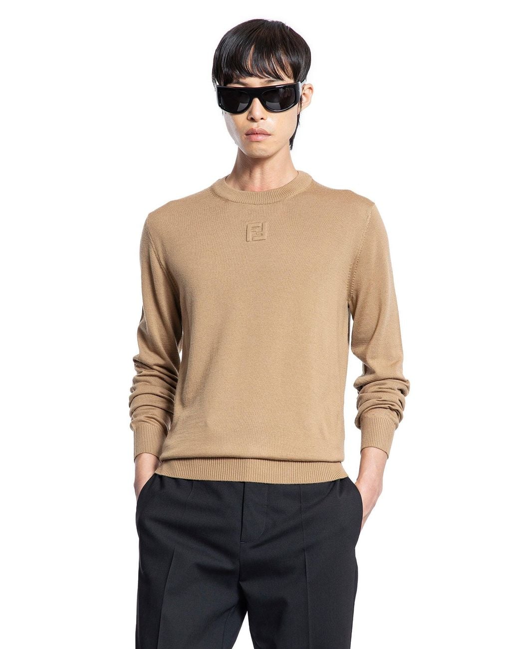 Fendi Natural Sweater for men