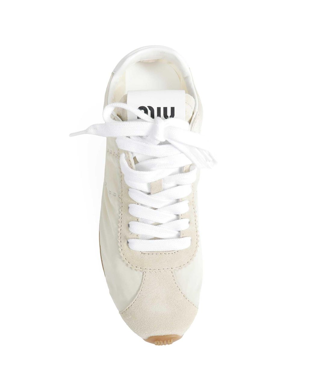 Miu Miu White Plume Sneakers