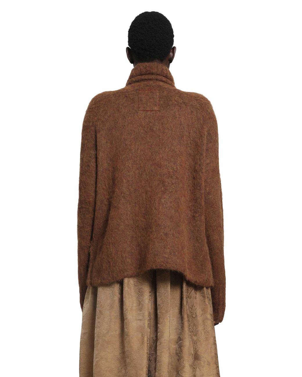 Uma Wang Brown High-Neck Top