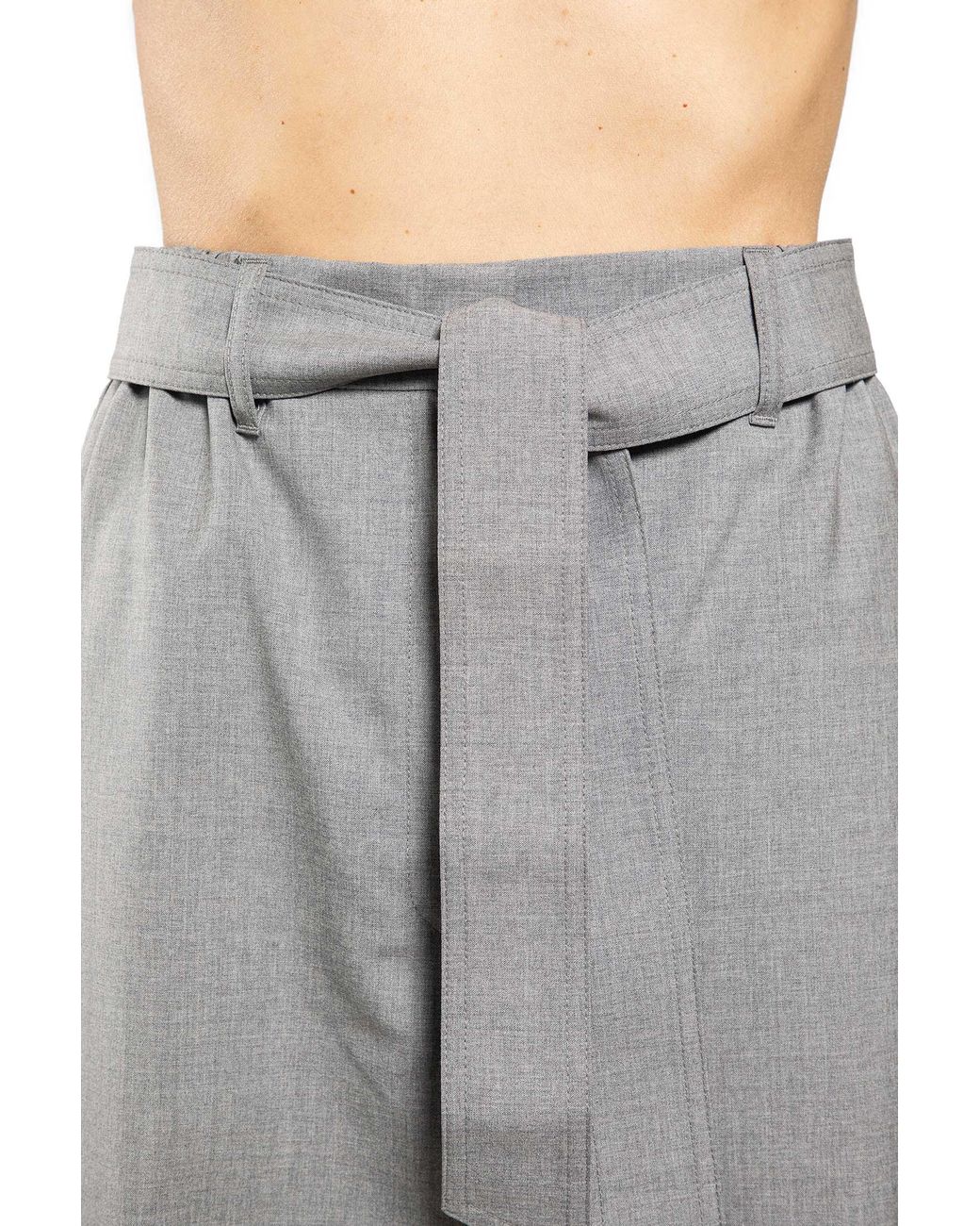 Max Mara Gray Stretch Wool Cloth Trousers