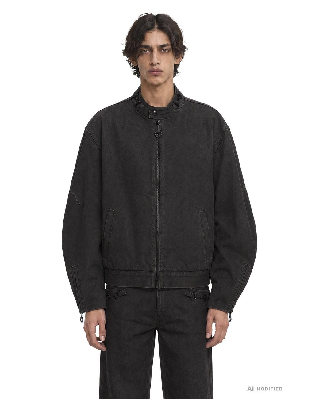 Gucci Black Cotton Viscose Denim Jacket for men