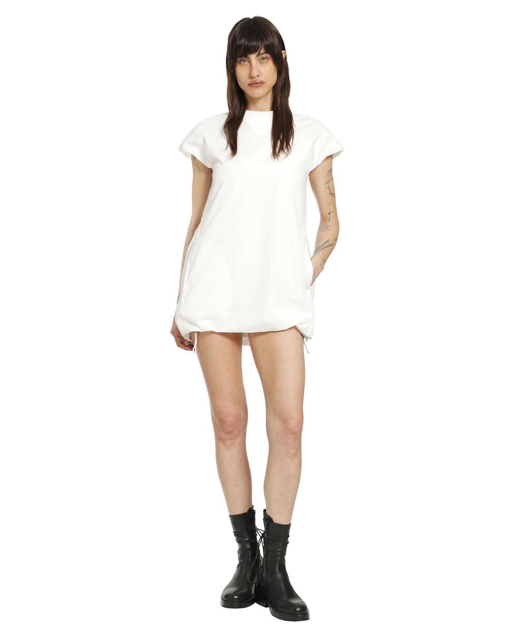 Sacai White Poplin Dress