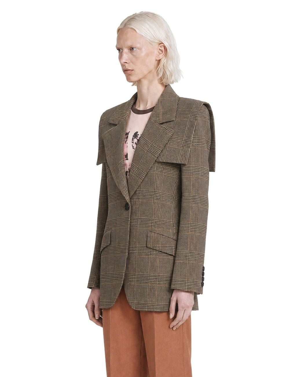 Chloé Brown Single-Breasted Tailored Jacket